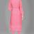 Wlosea Fashion Georgette Chiffon Chikan Embroidery Pink stitched Only Kurti