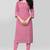 Wlosea Fashion Georgette Chiffon Chikankari Embroidery Onion Pink stitched Only Kurti