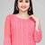 Wlosea Fashion Georgette Chiffon Chikankari Embroidery Pink stitched Only Kurti