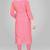 Wlosea Fashion Georgette Chiffon Chikankari Embroidery Pink stitched Only Kurti