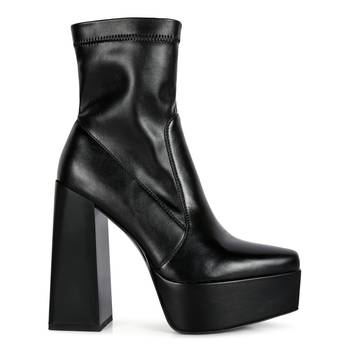 Black Whippers Patent Pu High Platform Ankle Boots 2