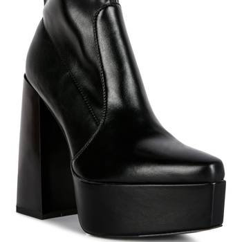 Black Whippers Patent Pu High Platform Ankle Boots 4