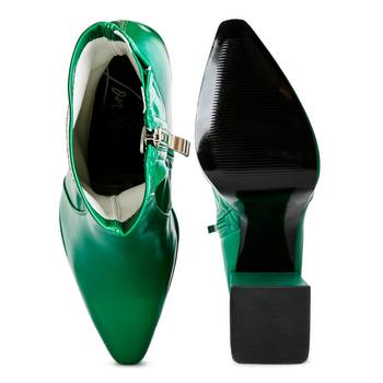 Green Whippers Patent Pu High Platform Ankle Boots 5