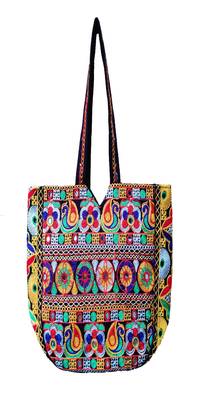 Sutliyan Handcrafted Gujarati Multicolor Shoulder Bag for Women/Girls (14*20 Inch) 2