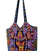 Sutliyan Handcrafted Ahmedabadi Black Shoulder Matka Bag for Women/Girls (16 * 20 Inch)