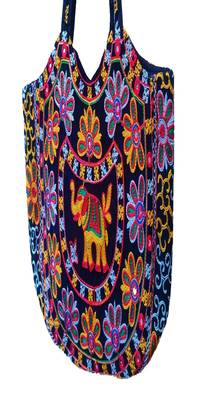 Sutliyan Handcrafted Ahmedabadi Black Shoulder Matka Bag for Women/Girls (16 * 20 Inch) 3
