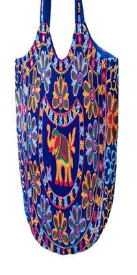 Sutliyan Handcrafted Ahmedabadi Blue Shoulder Matka Bag for Women/Girls (16 * 20 Inch) 3
