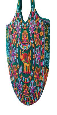 Sutliyan Handcrafted Ahmedabadi Green Shoulder Matka Bag for Women/Girls (16 * 20 Inch) 3