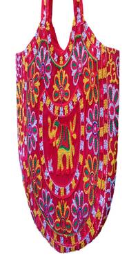 Sutliyan Handcrafted Ahmedabadi Red Shoulder Matka Bag for Women/Girls (16 * 20 Inch) 3