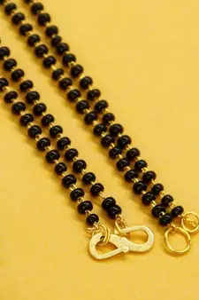 Gold Plated 1 Line Mangalsutra Necklace chain to add to any pendants