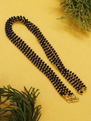 Gold Plated 2 Line Mangalsutra Necklace chain to add in any of the pendants 2