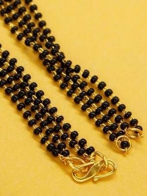 Gold Plated 2 Line Mangalsutra Necklace chain to add in any of the pendants 3