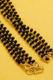 Gold Plated 2 Line Mangalsutra Necklace chain to add in any of the pendants