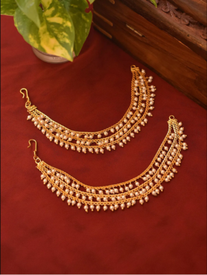 Gold pearl hair-accessories 1