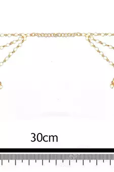 Designer 3 Line Pearl jhumki Earchain or kan chain Ear Support Earrings pearl hair accessories