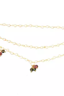 Designer 3 Line Pearl Earchain or kan chain Ear Support Earrings pearl hair accessories