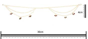 Designer 3 Line Pearl Earchain or kan chain Ear Support Earrings pearl hair accessories 4