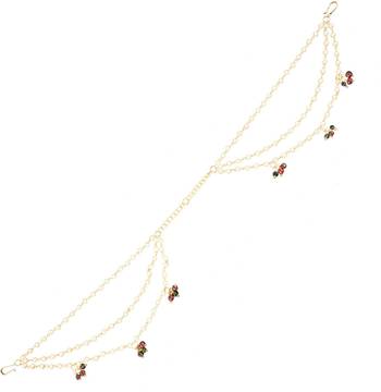 Designer 3 Line Pearl Earchain or kan chain Ear Support Earrings pearl hair accessories 5