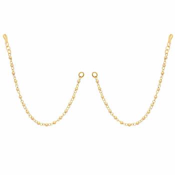 Designer 1 Line Pearl Earchain or kan chain Ear Support Earrings pearl hair accessories 2