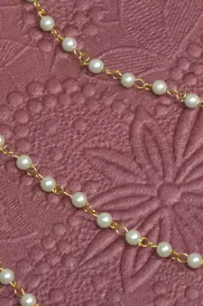 Designer 2 Line Pearl Earchain or kan chain Ear Support Earrings pearl hair accessories