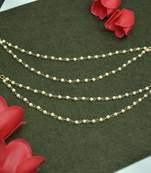 Designer 2 Line Pearl Earchain or kan chain Ear Support Earrings pearl hair accessories