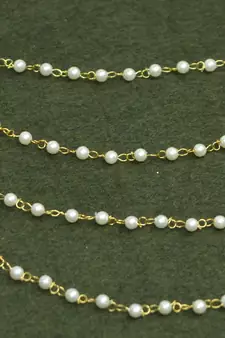 Designer 2 Line Pearl Earchain or kan chain Ear Support Earrings pearl hair accessories