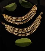 Designer 3 Line Pearl Earchain or kan chain Ear Support Earrings pearl hair accessories