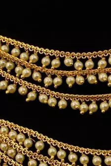 Designer 3 Line Pearl Earchain or kan chain Ear Support Earrings pearl hair accessories