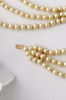 Designer 3 Line Pearl Earchain or kan chain Ear Support Earrings pearl hair accessories