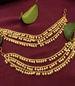 Designer 3 Line Pearl Earchain or kan chain Ear Support Earrings pearl hair accessories