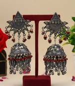 Maroon jhumkas