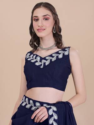 Dark-Teal Embroidered Georgette Salwar 4