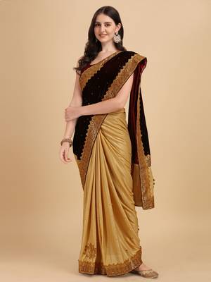 Olive woven jacquard semi stitched lehenga 1