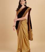 Olive woven jacquard semi stitched lehenga