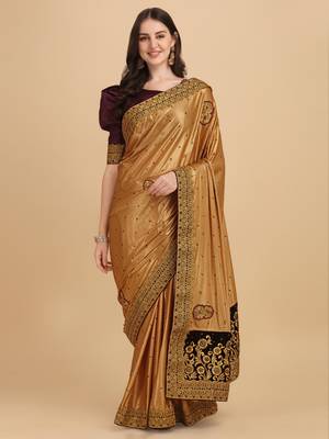 Purple embroidered georgette salwar 1