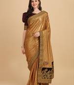 Purple embroidered georgette salwar