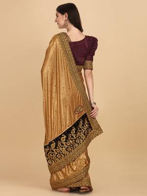 Purple embroidered georgette salwar 2