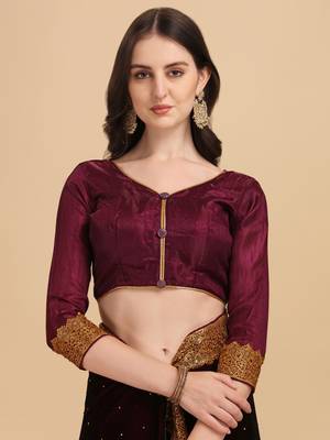 Blue woven jacquard semi stitched lehenga 4