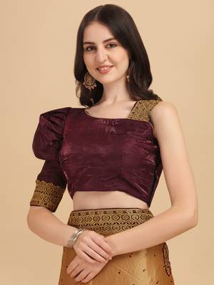 Purple embroidered georgette salwar 4