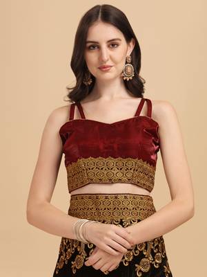 Black embroidered georgette salwar 4