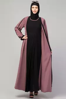 Women's latest shrug style layered designer abaya