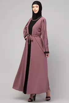 Women's latest shrug style layered designer abaya