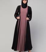 MRC Women's latest stylish shrug design abaya with belt