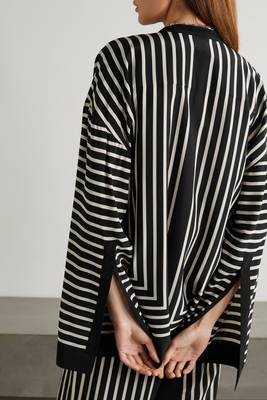 JSDC Outdoor Wear Striped Printed Russian Silk Co-ord Set 2
