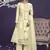 Off-white embroidered georgette salwar