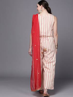 Off-white printed crepe long-kurtis 2