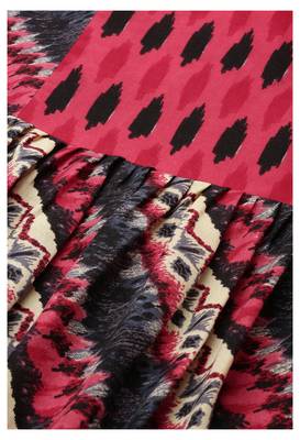 Maroon Abstract Print Cotton Blend Fit & Flare Kurta 4