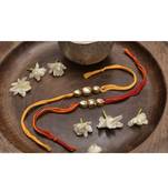 Gold Tone Kundan Rakhi- Set Of 2