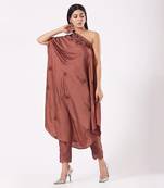 Nude Brown Kaftan Set