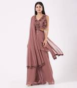 Dark Nude Side Cut Suit.